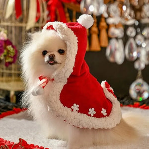 Cape de Noël mignonne pour chien de compagnie