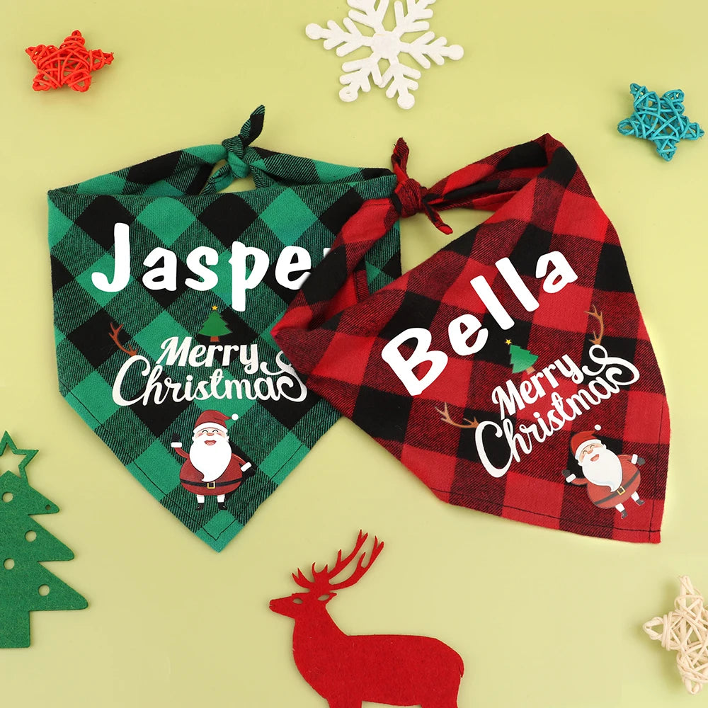 Christmas Pet Cartoon Bandanas