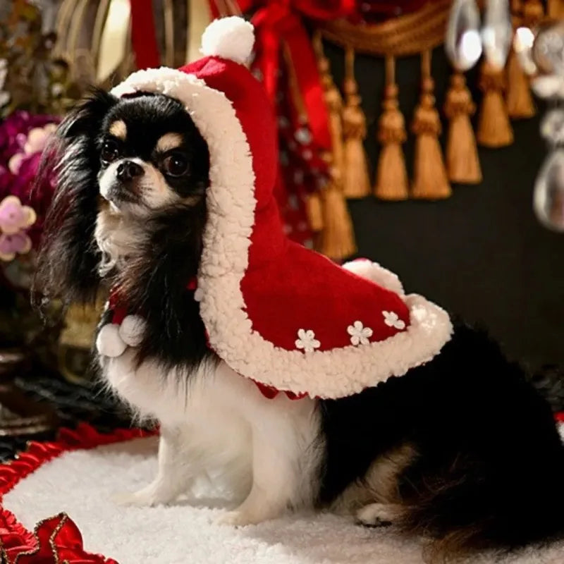 Cape de Noël mignonne pour chien de compagnie