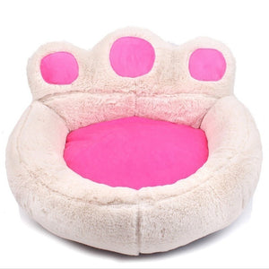 Lit pour chien de couchage lavable en forme de patte