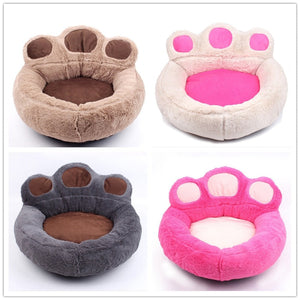 Lit pour chien de couchage lavable en forme de patte