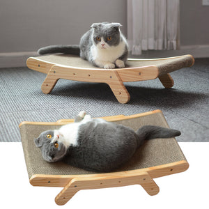 Wooden Cat Scratcher Lounge Bed