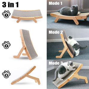 Wooden Cat Scratcher Lounge Bed