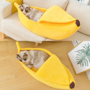 Lit pour chat banane