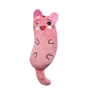 Jouet interactif pour chat en peluche