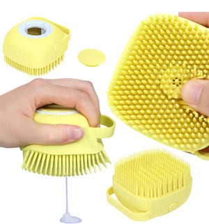 Brosse de bain pour chien en silicone