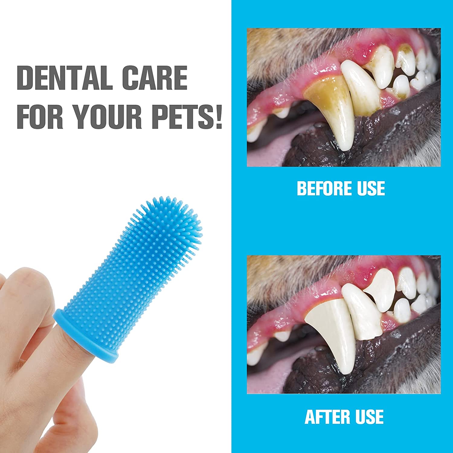 Brosse à dents super douce pour chien