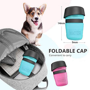 Bouteille d'eau pliable pour chien