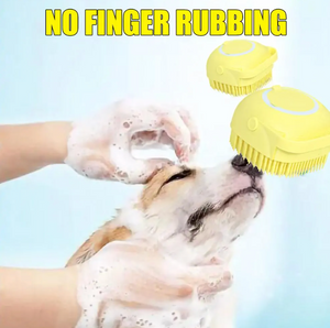 Brosse de bain pour chien en silicone